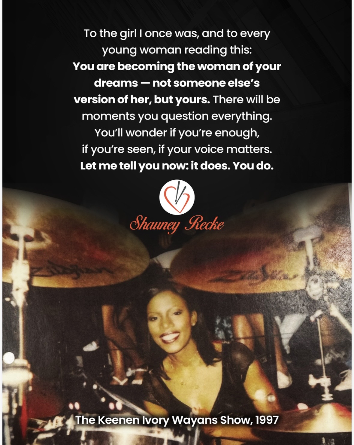 Shauney Recke behind the kit on The Keenen Ivory Wayans Show, 1997